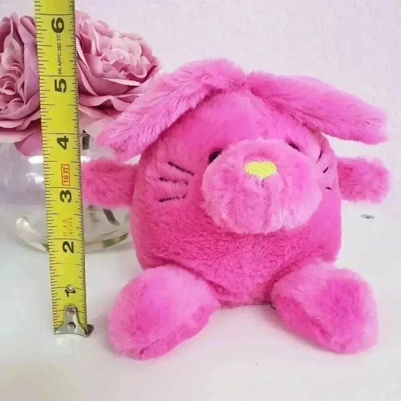 Dan Dee Hot Pink Stuffed Bunny - Picture 3 of 4